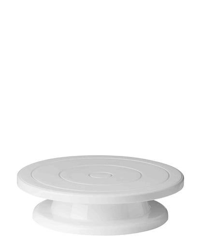 Classic Cake Plastic 28cm Turntable - White