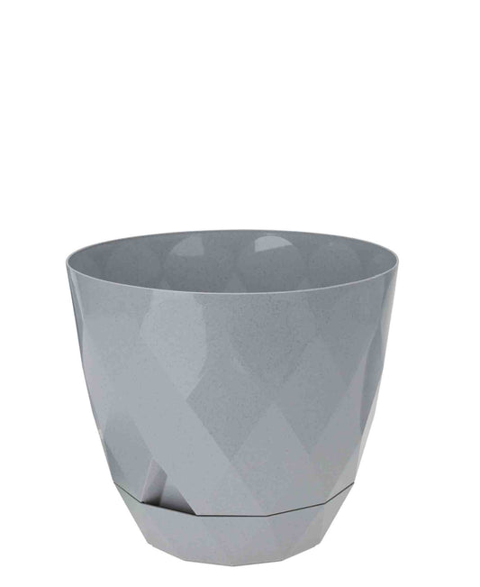 Urban Decor 14.5cm Diamond Flower Pot - Grey