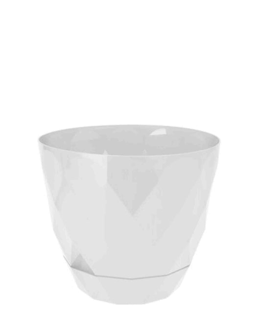 Urban Decor 27.5cm Diamond Flower Pot - White