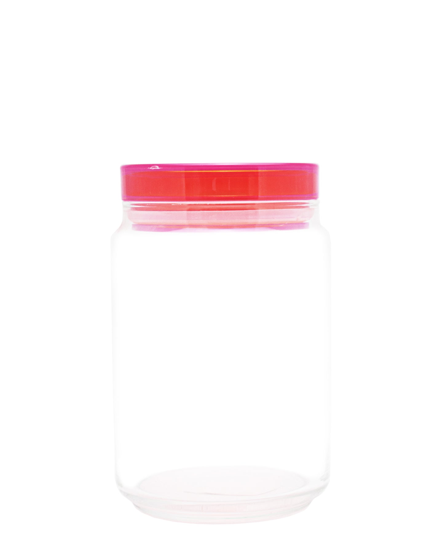 Kitchen Life Glass Jar 1L With Lid - Pink