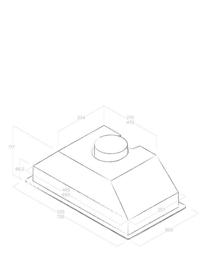 Elica 72cm Integrated Cooker-Hood/Extractor Silver