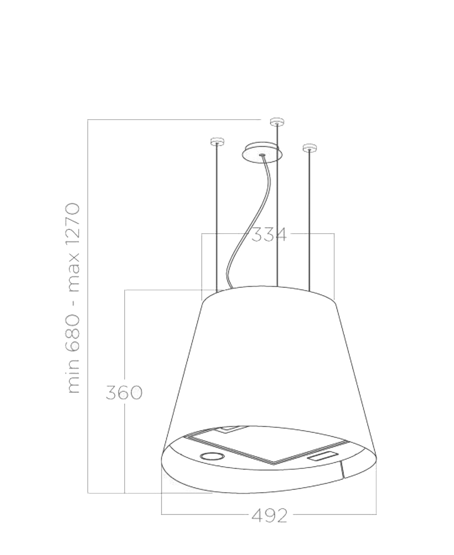 Elica Juno Island Extractor - Black