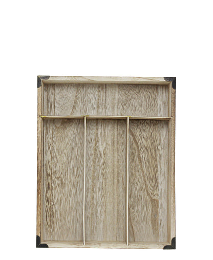 Kitchen Life Wood Cutlery Holder - Brown