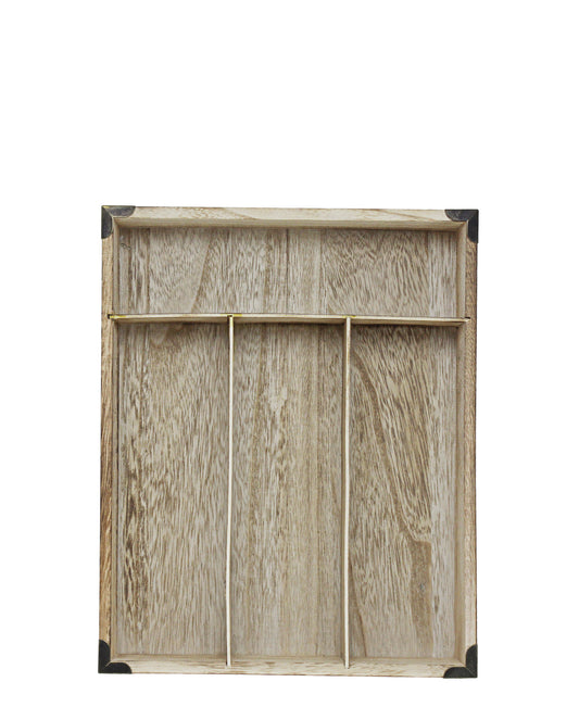 Kitchen Life Wood Cutlery Holder - Brown