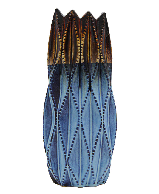 Urban Decor Ice Blue Starfruit 33cm Vase - Blue