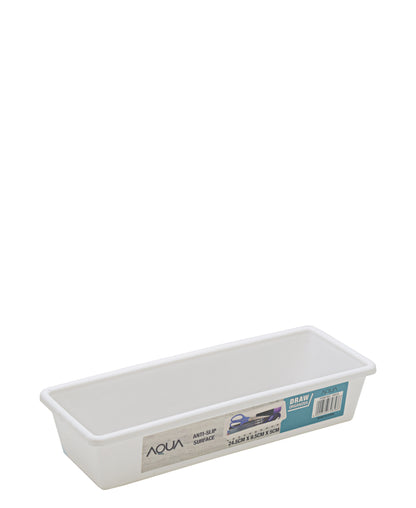 Aqua Fridge Organizer Non Slip 24cm - White