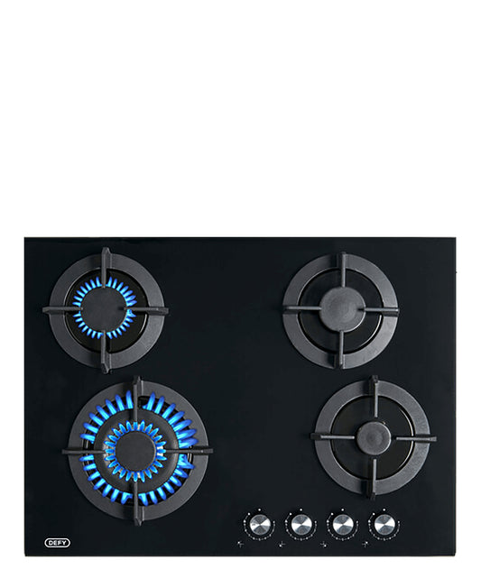 Defy 70cm Gemini Gas Hob - Black