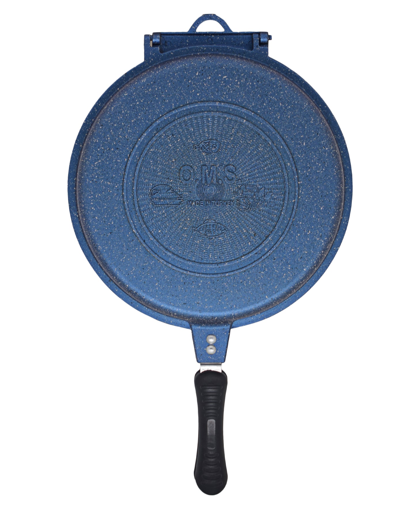 OMS Granite Double Sided Grill Pan - Blue