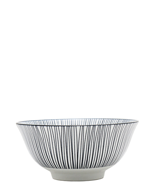 Shanghai Footed Bowl 15,8cm - White & Black