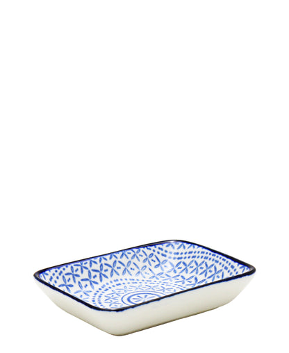 Shanghai Dish Plate 9,5cm - White & Blue