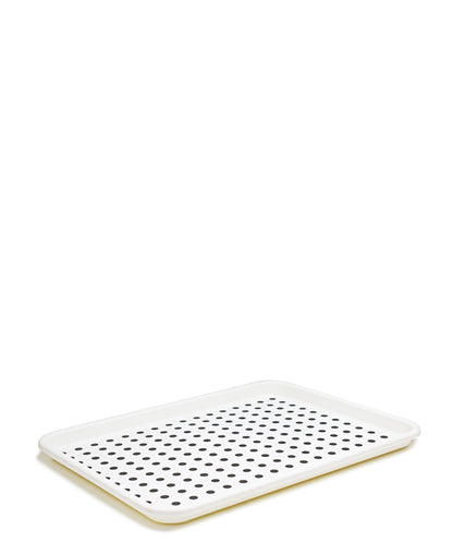 Table Pride Non Slip Plastic Food Tray - White