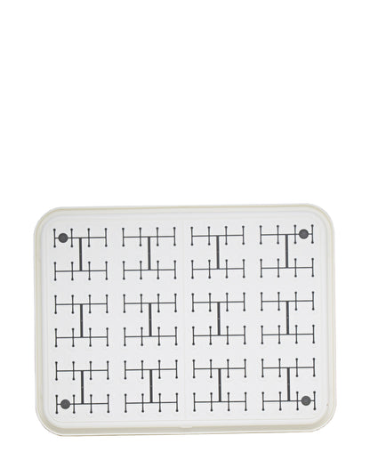 Table Pride Non Slip Plastic Food Tray - White