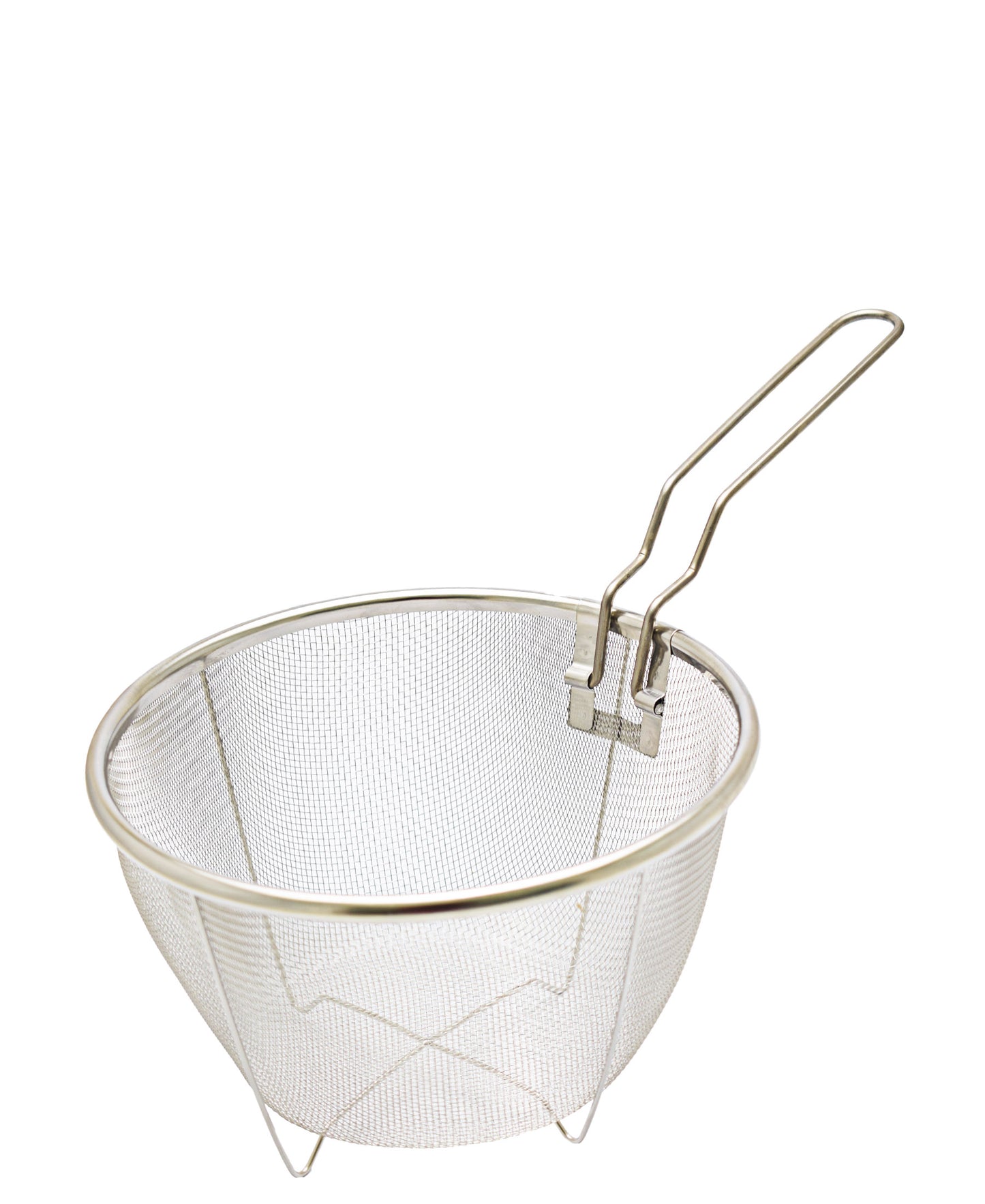 Kitchen Life Deep Round 18cm Fryer - Chrome
