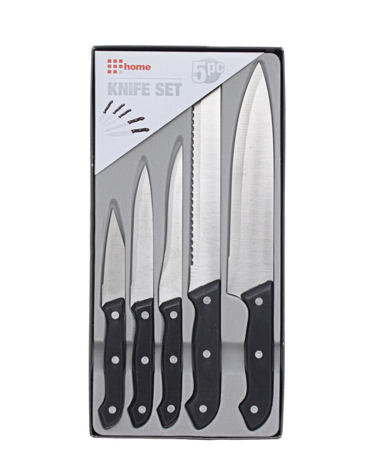 Table Pride Knife Set 5Pce-Black
