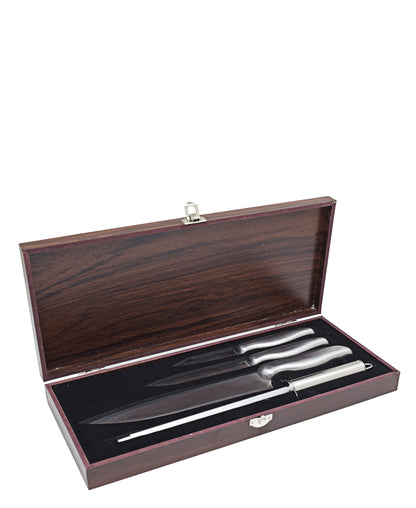 Kitchen Life Knife Set 4 Piece - Silver