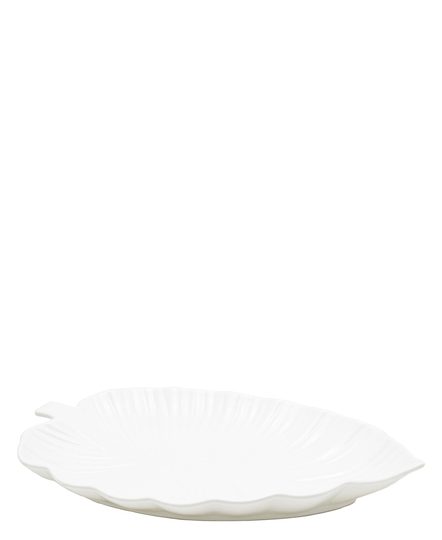 Glacier Isa Leaf Plate 35cm - White