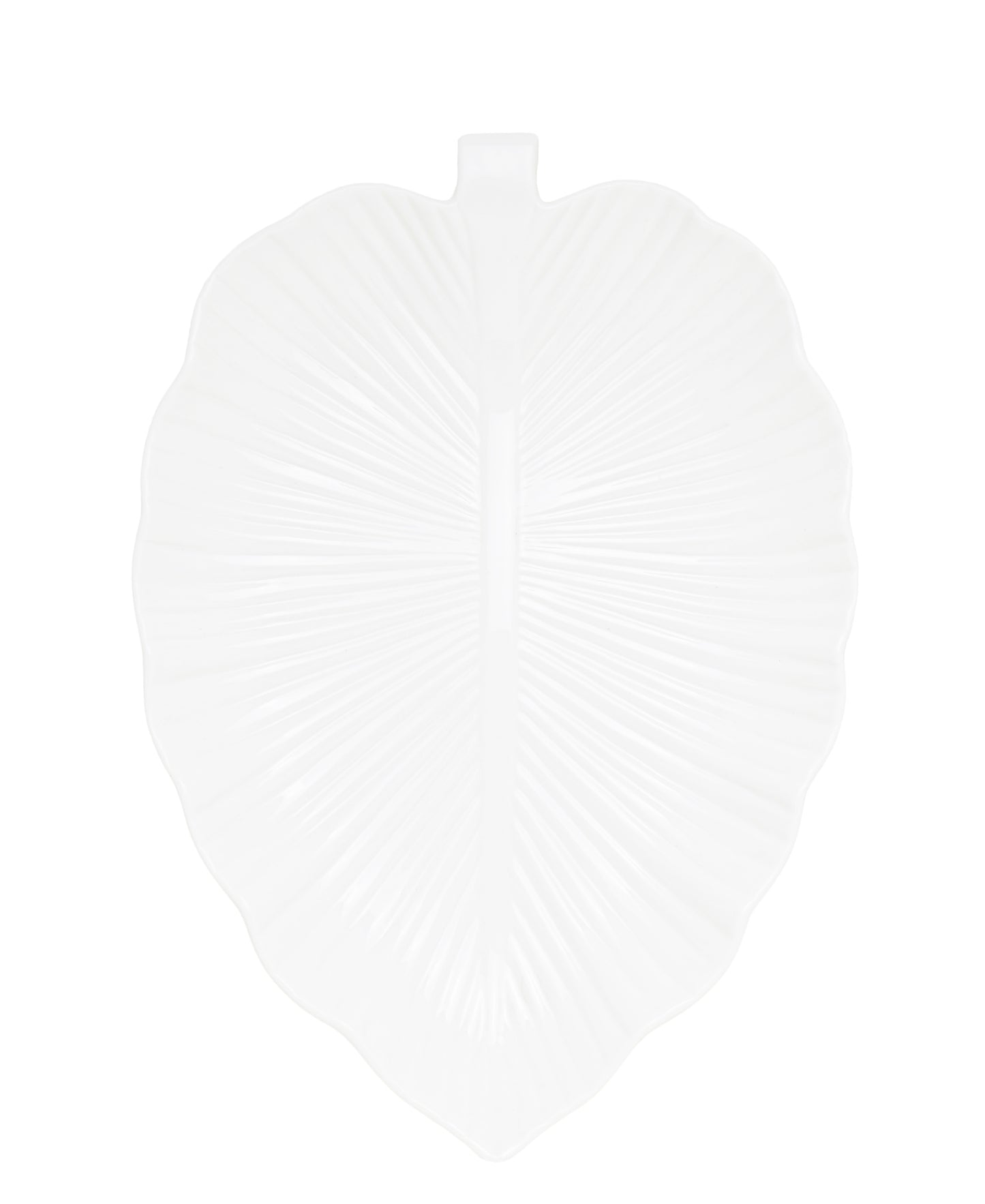 Glacier Isa Leaf Plate 35cm - White