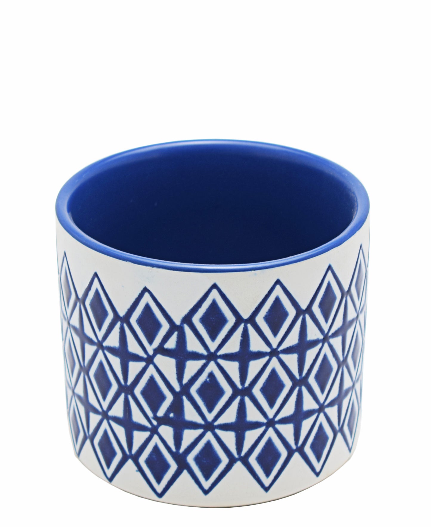 Urban Decor Aqua 11cm Pot - Blue & White