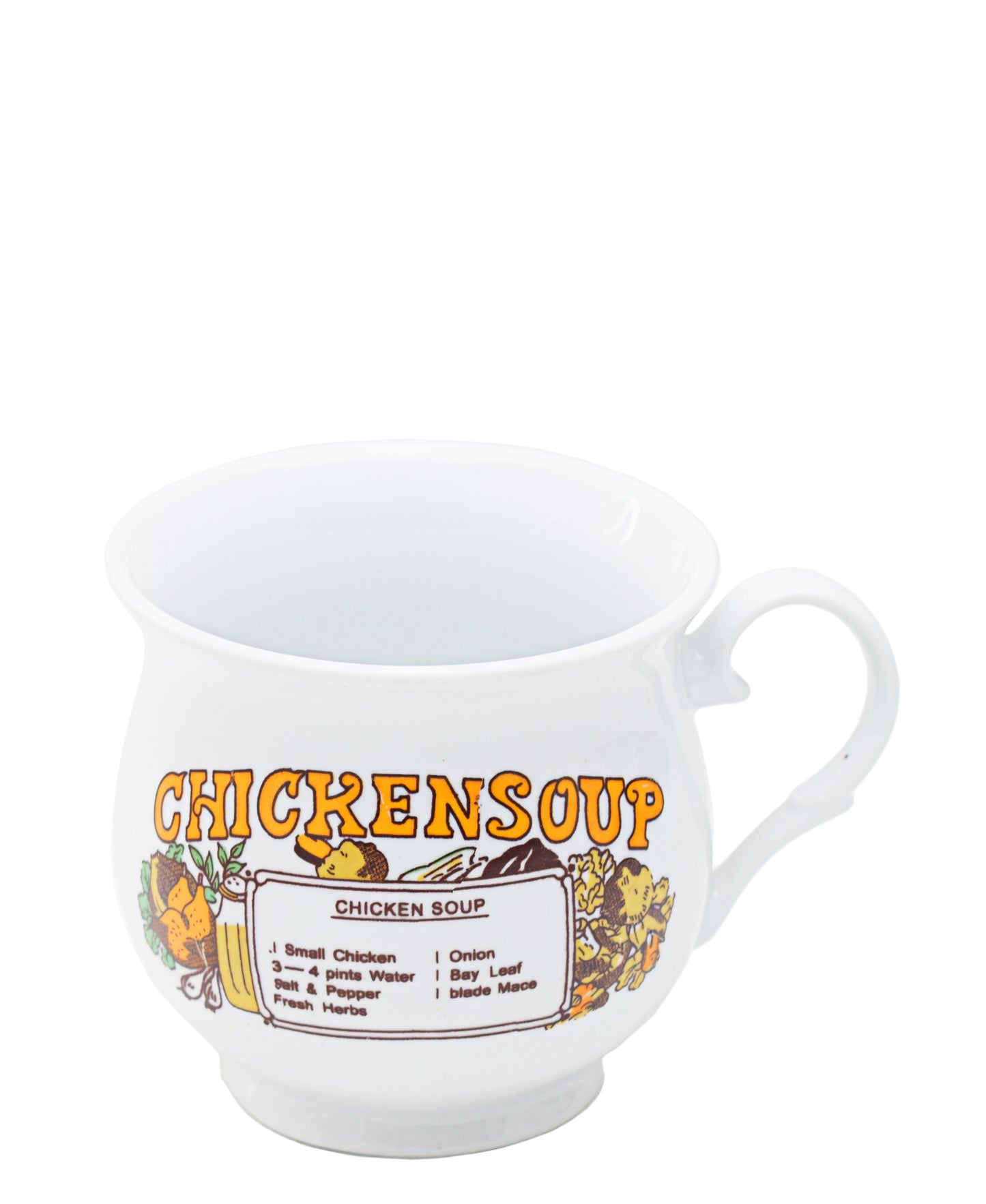 Kitchen Life Ceramic Soup Mug - White