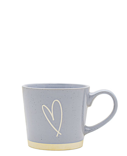 Kitchen Life Hand Drawn Ceramic Mug - Grey