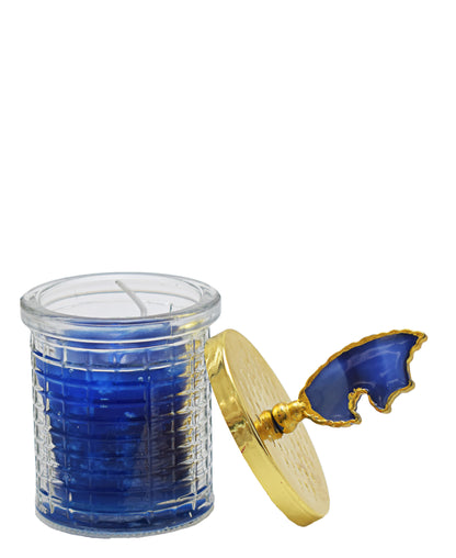 Urban Decor Scented Candle With Glass Jar 11cm - Blue
