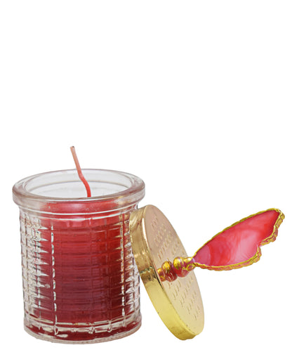 Urban Decor Scented Candle With Glass Jar 11cm - Red