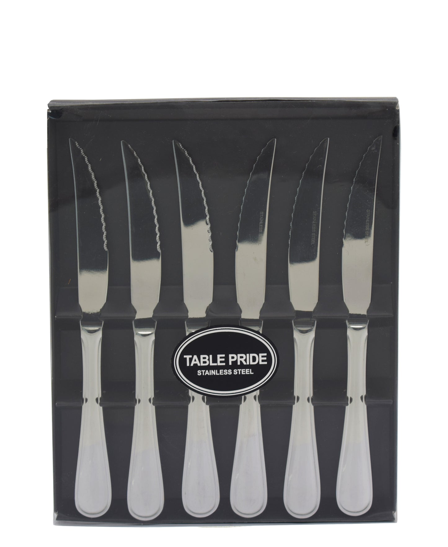 Table Pride Steak Knife 6 Piece - Silver