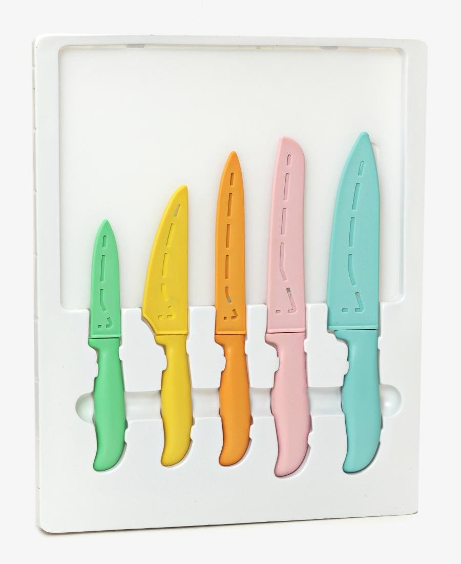 Table Pride 11 Piece Knife & Board Set - Multi