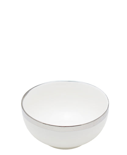 Kitchen Life Dinner 3 Piece Set - White and Silver Rim