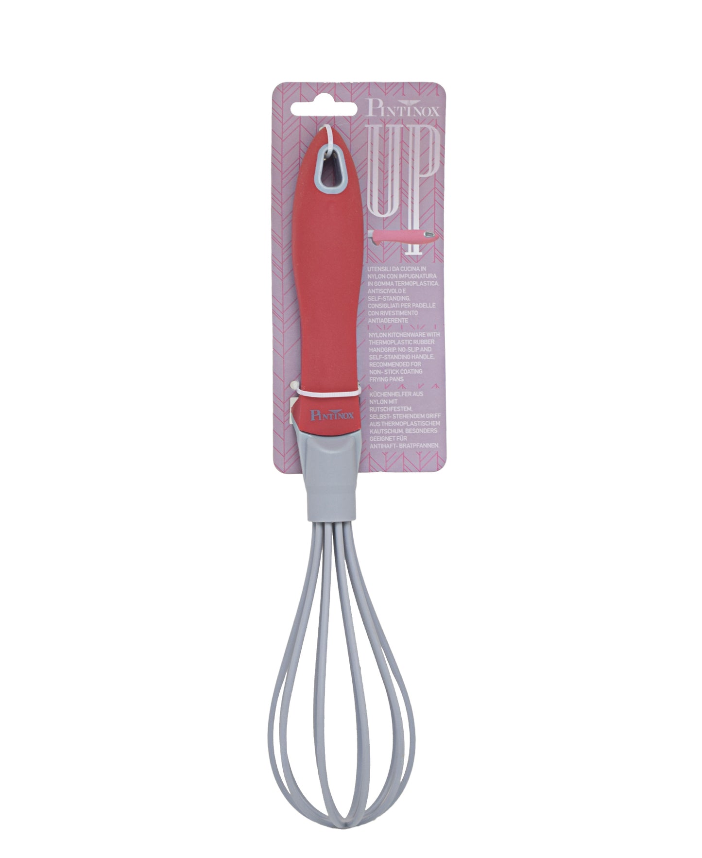 Pintinox UP Self-Standing Whisk - Grey And Red