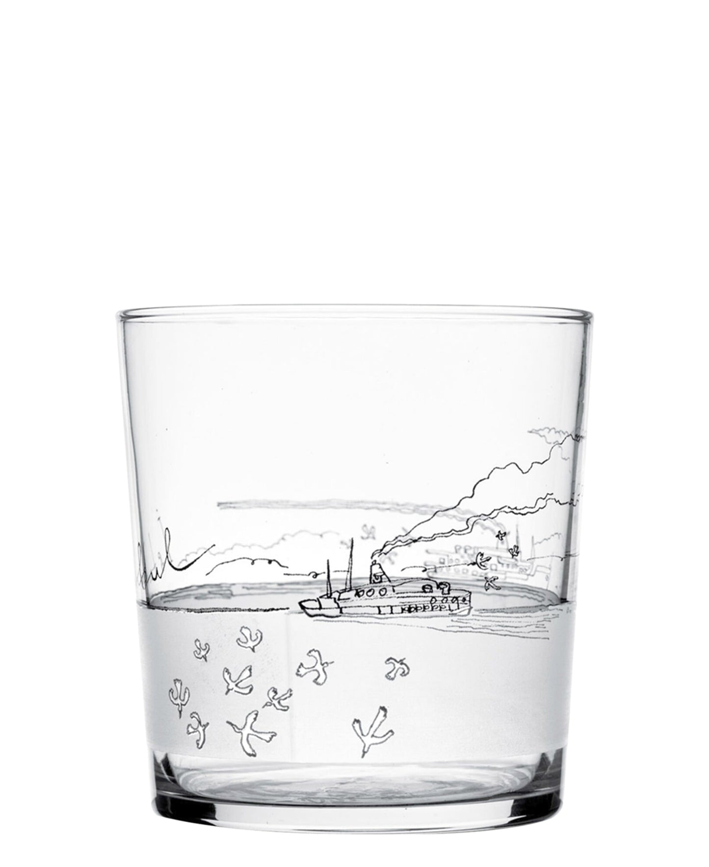 Pasabahce Malazalari 2 Piece Whisky Glass - Clear With Pattern