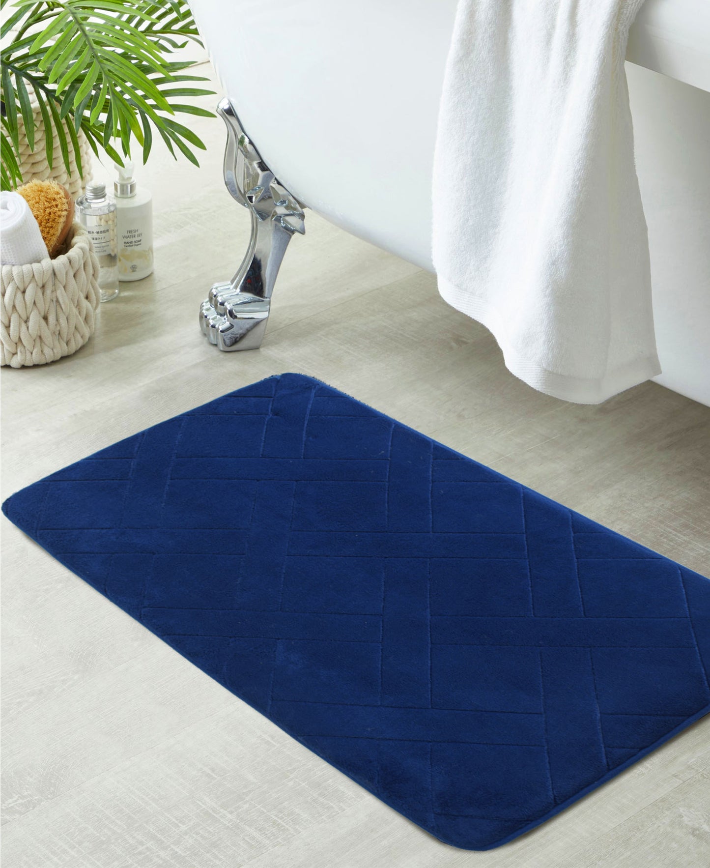 Urban Decor Memory Foam Bathroom Mat 50 x 80mm - Blue