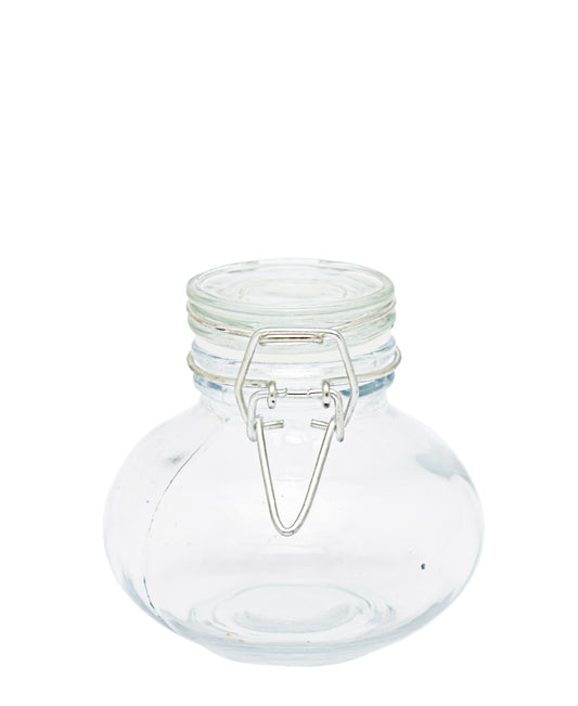 Kitchen Life Barrel Clip Top Jar - Transparent