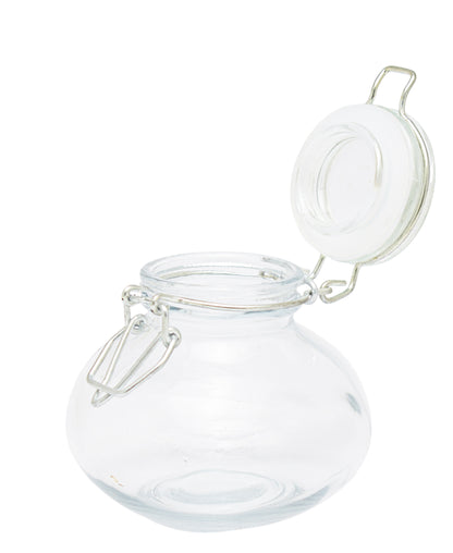 Kitchen Life Barrel Clip Top Jar - Transparent