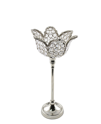 Majestic Candle Holder Tulip Shaped - Silver