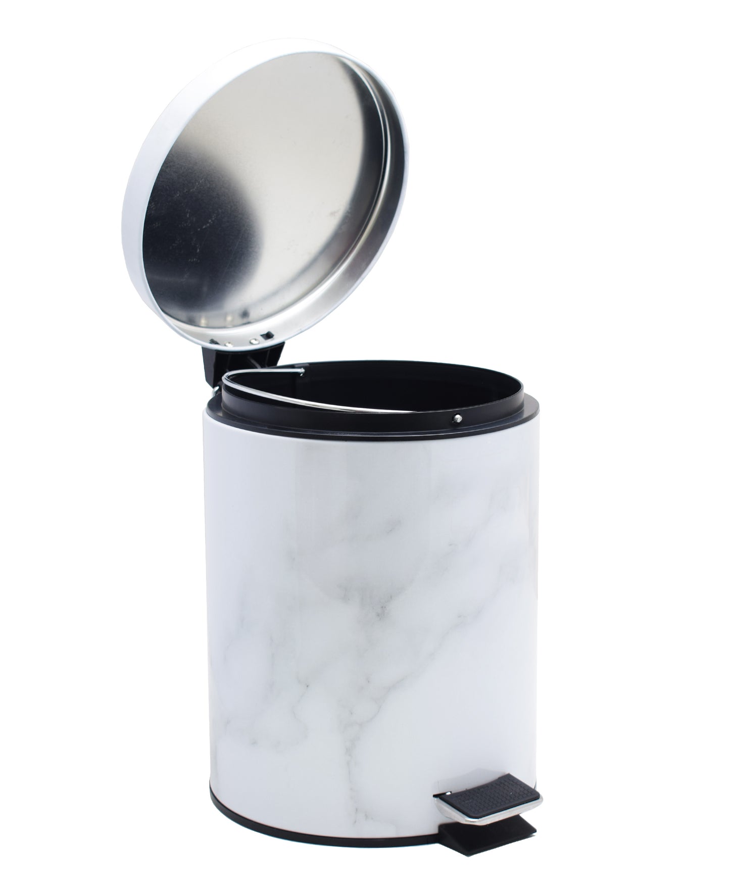 Kitchen Life 5L Marble Design Dust Bin - White