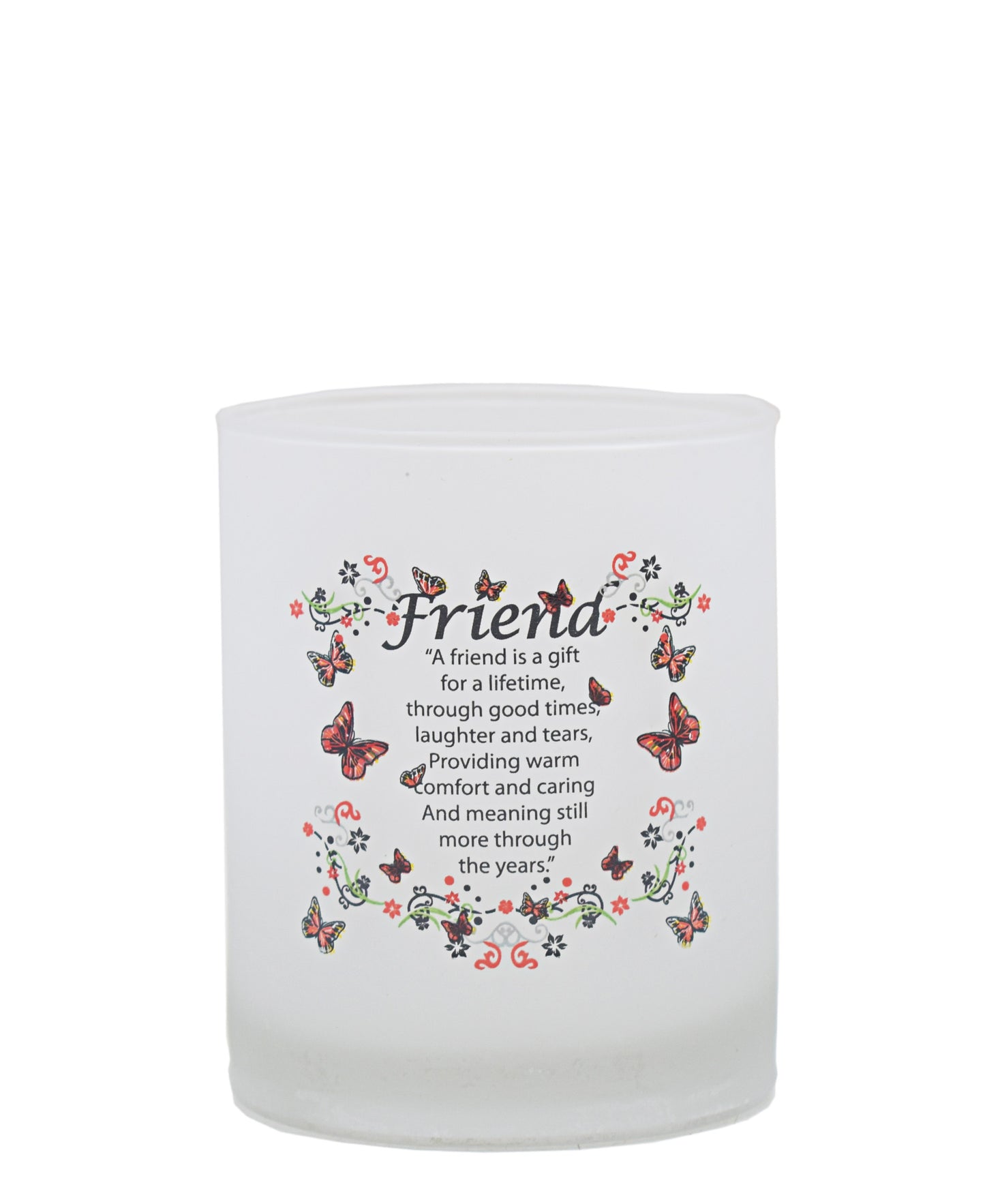 Kitchen Life Whiskey Glass With Friend Quote - Transparent