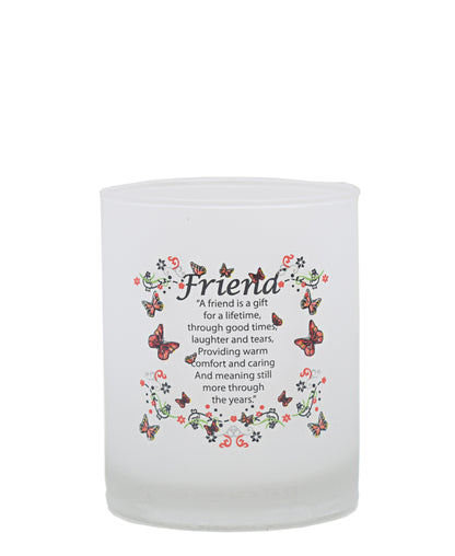 Kitchen Life Whiskey Glass With Friend Quote - Transparent