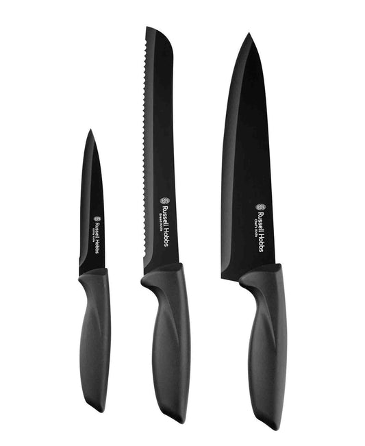 Russell Hobbs Classique 3 Piece Knife Set - Black