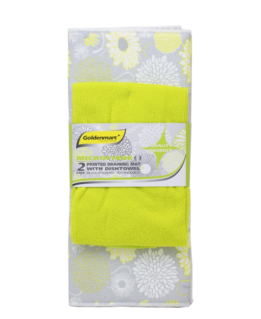 O2 2 Piece Microfibre Dish Towel - Green