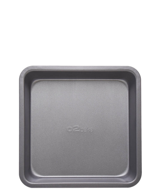 O2 Bakeware Non Stick Square Cake Pan 22.5cm - Grey