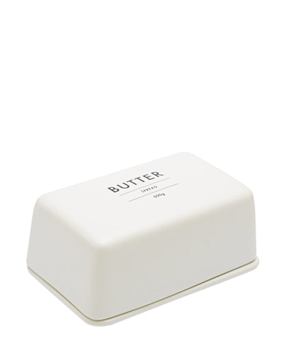 Eetrite Stoneware Butter Dish - White