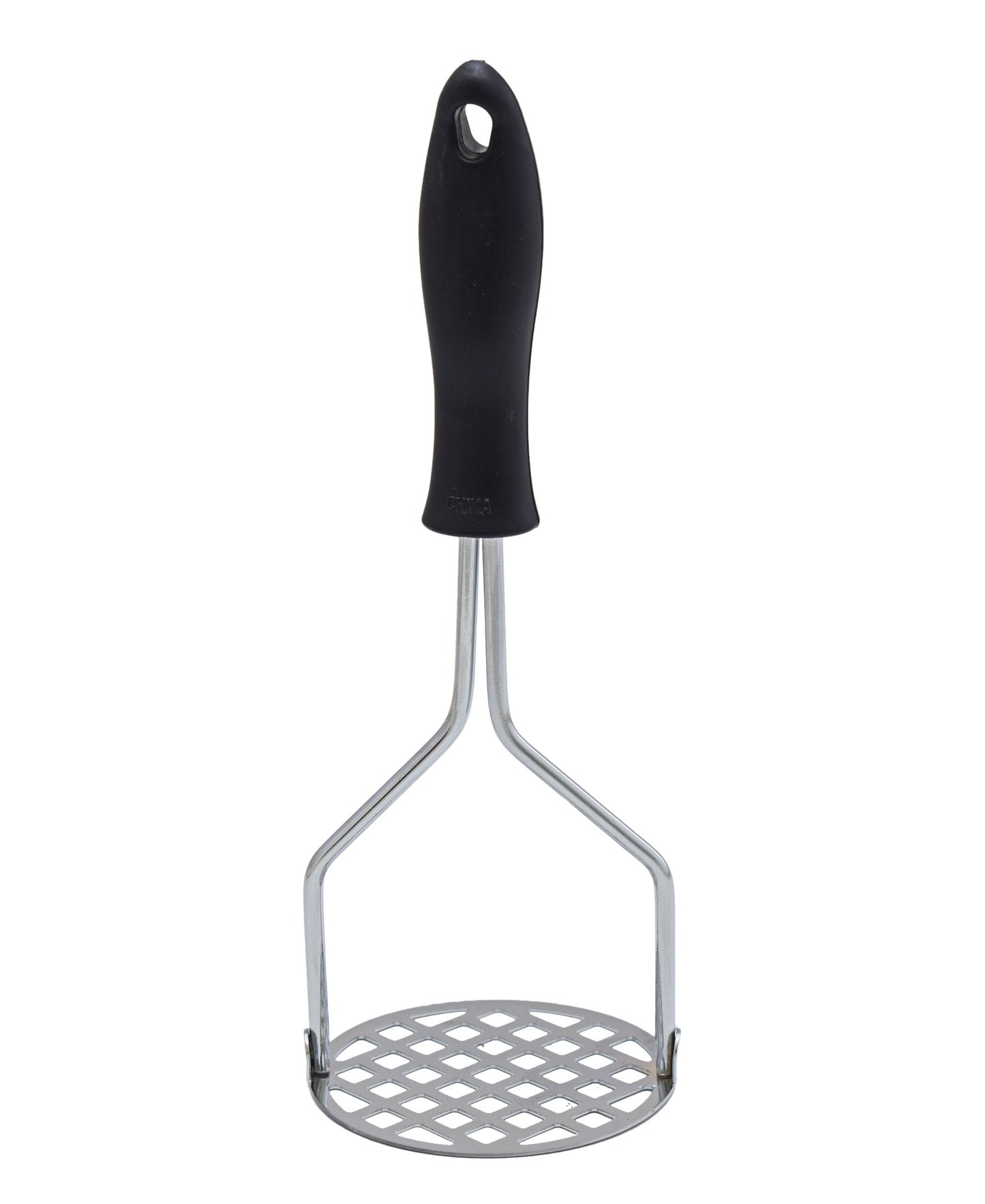 Hillhouse Easy Grip Potato Masher - Black & Silver