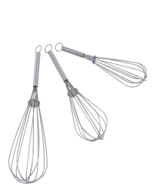 Hillhouse 3 Piece Whisk Set - Silver