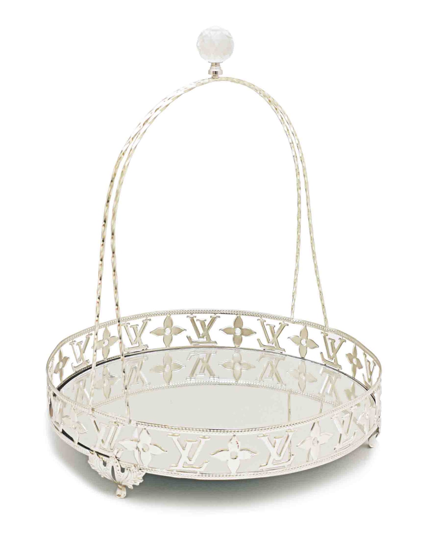 Bursa Collection LV Design Basket - Silver