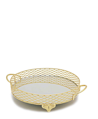 Bursa Collection Sevgi Sesign Tray With Handles - Gold