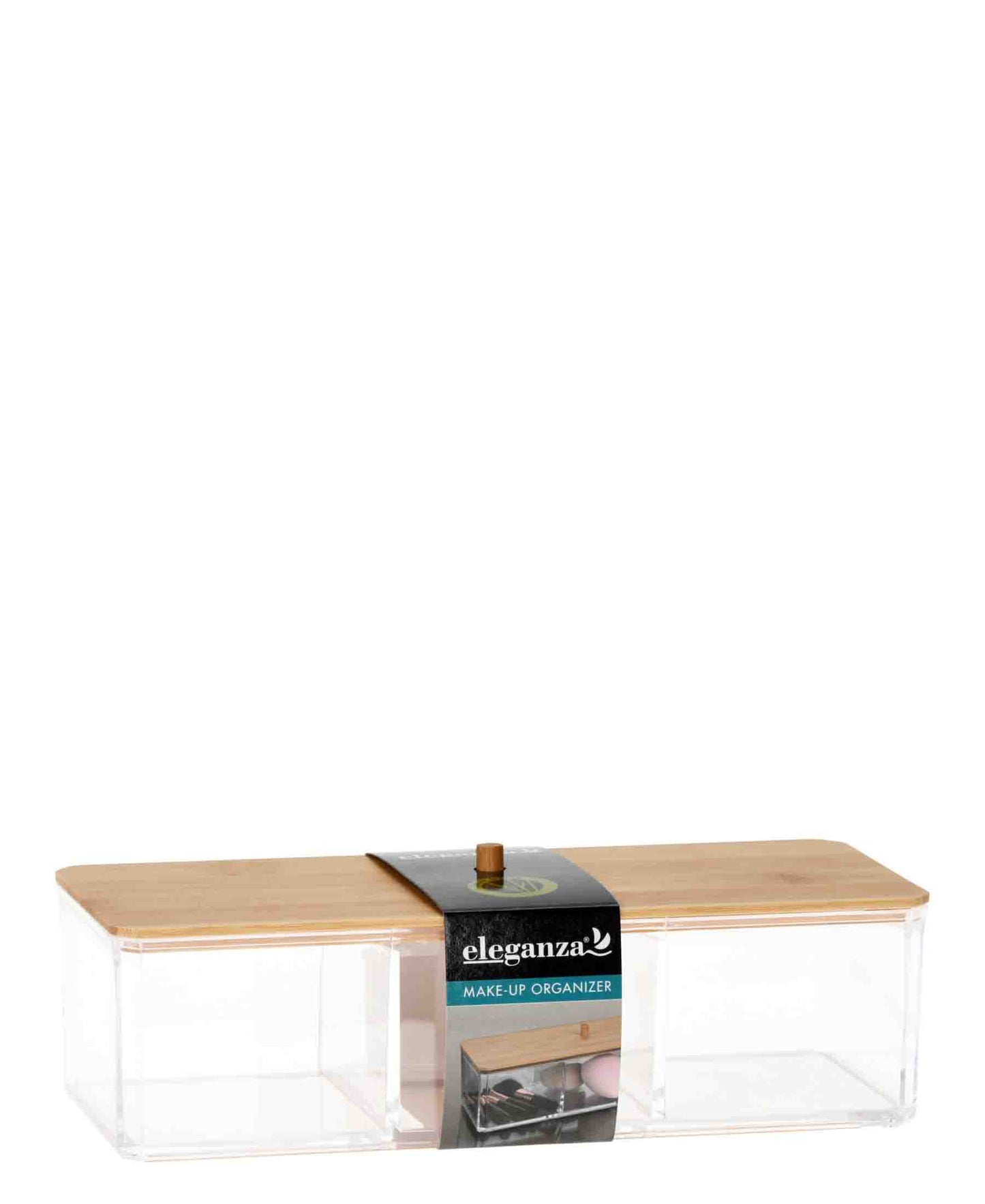 Urban Decor Transparent Make Up Box -  Bamboo