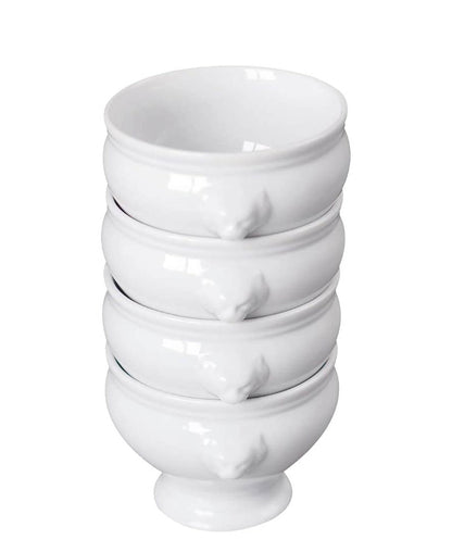 Kitchen Life Bowl On Stand - White