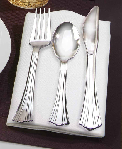 Kitchen Life Plastic Cutlery 18 Piece - Silver