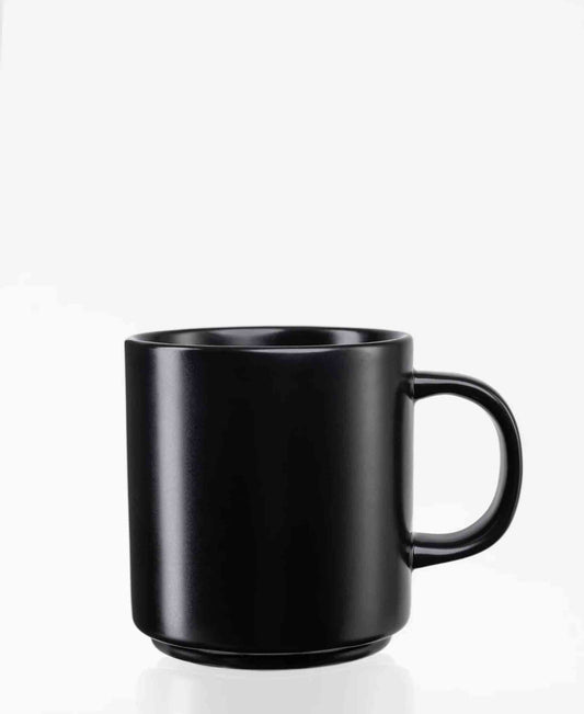 Jenna Clifford Flat Stackable Mug - Black